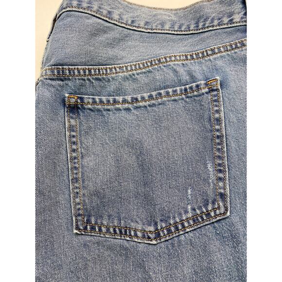 Old Navy High Rise Slouchy Taper Distressed Button Fly Jeans Size 24 Casual Boho - Picture 7 of 8